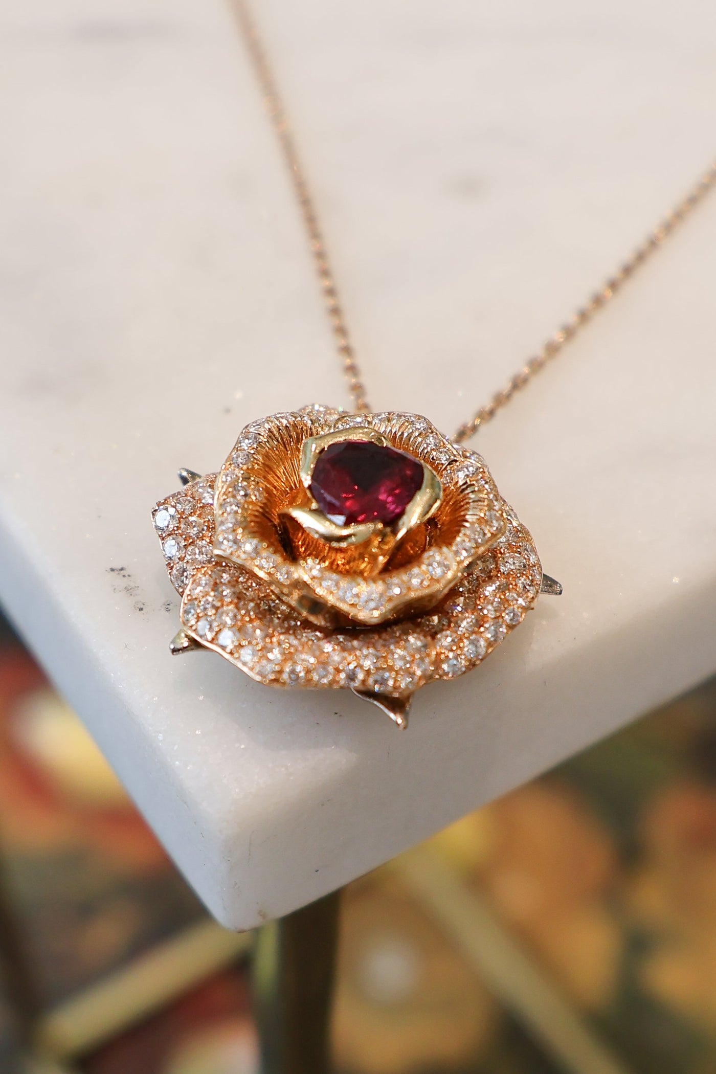 Pendentif Rose Éternelle - Marc Alexandre
