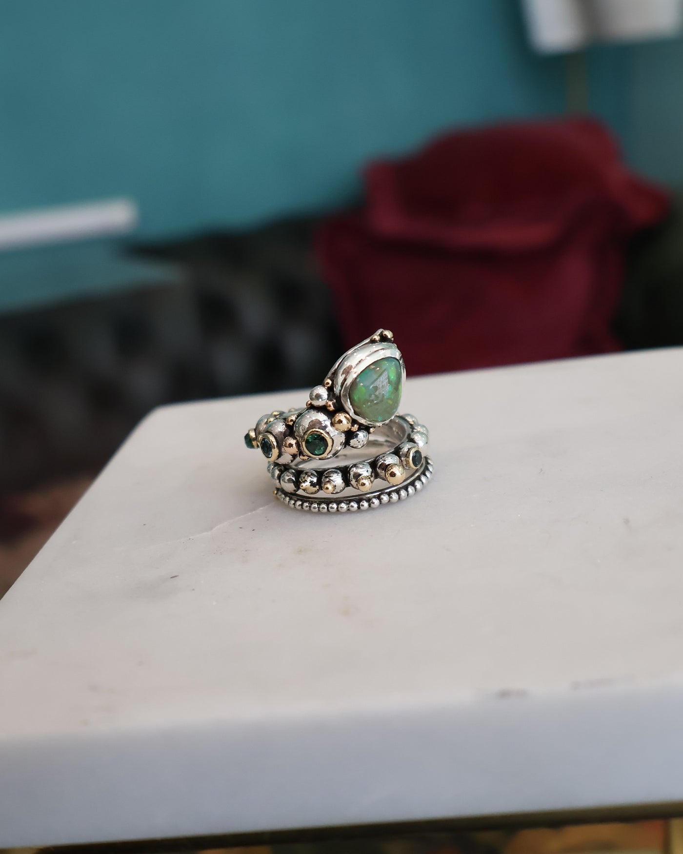 Bague Petit Boa Bleu - Pascaline Guerin