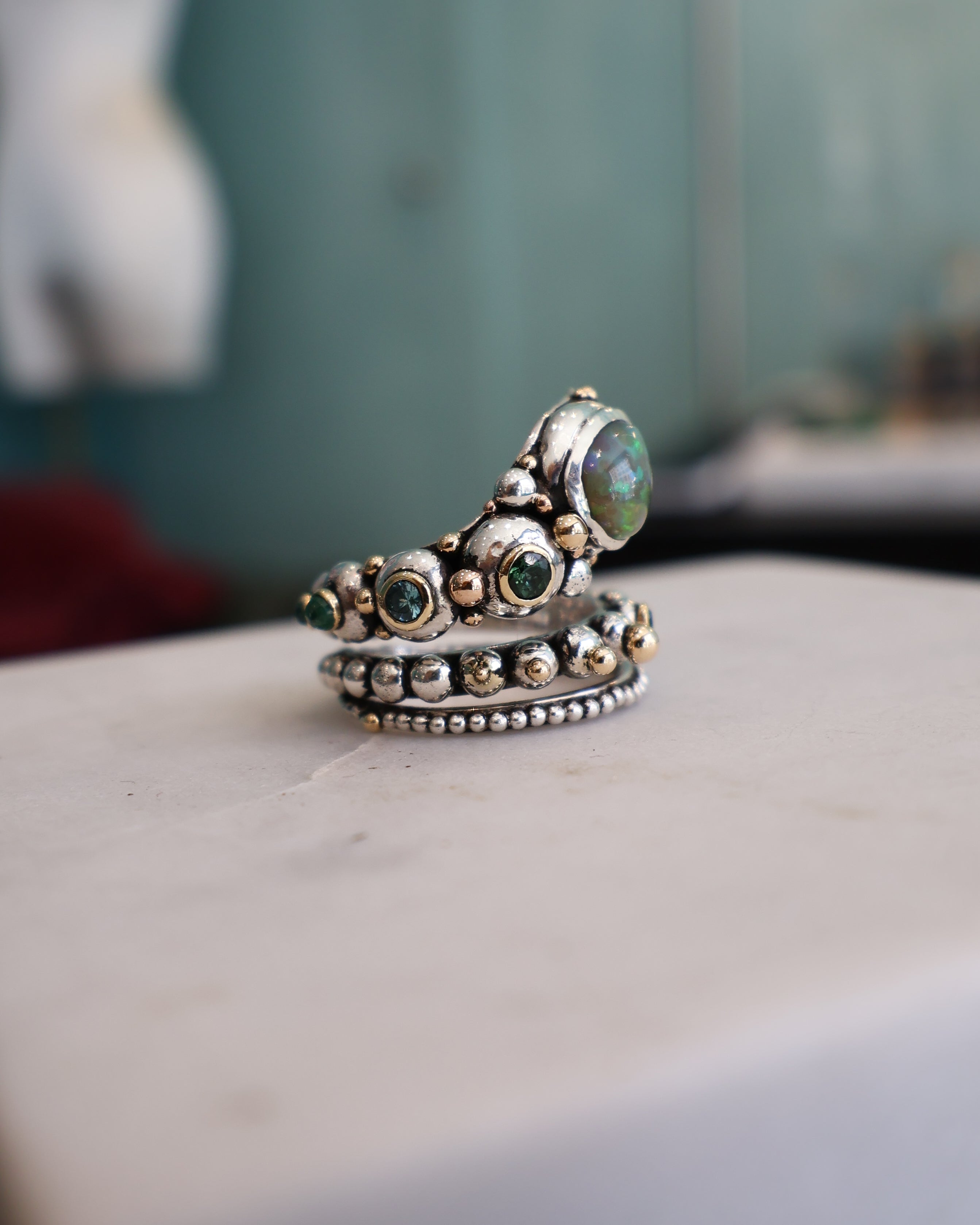Bague Petit Boa Bleu - Pascaline Guerin