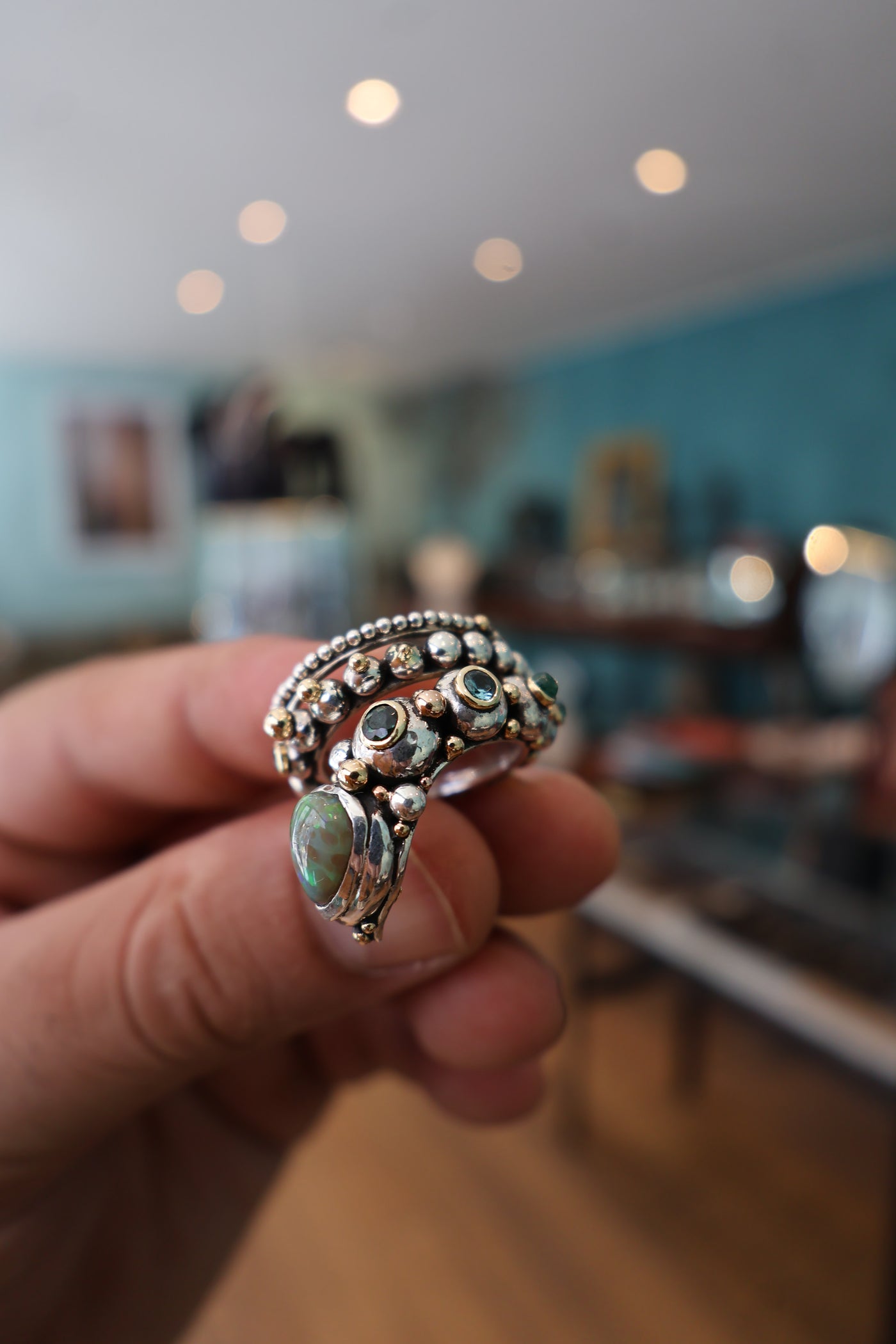 Bague Petit Boa Bleu - Pascaline Guerin